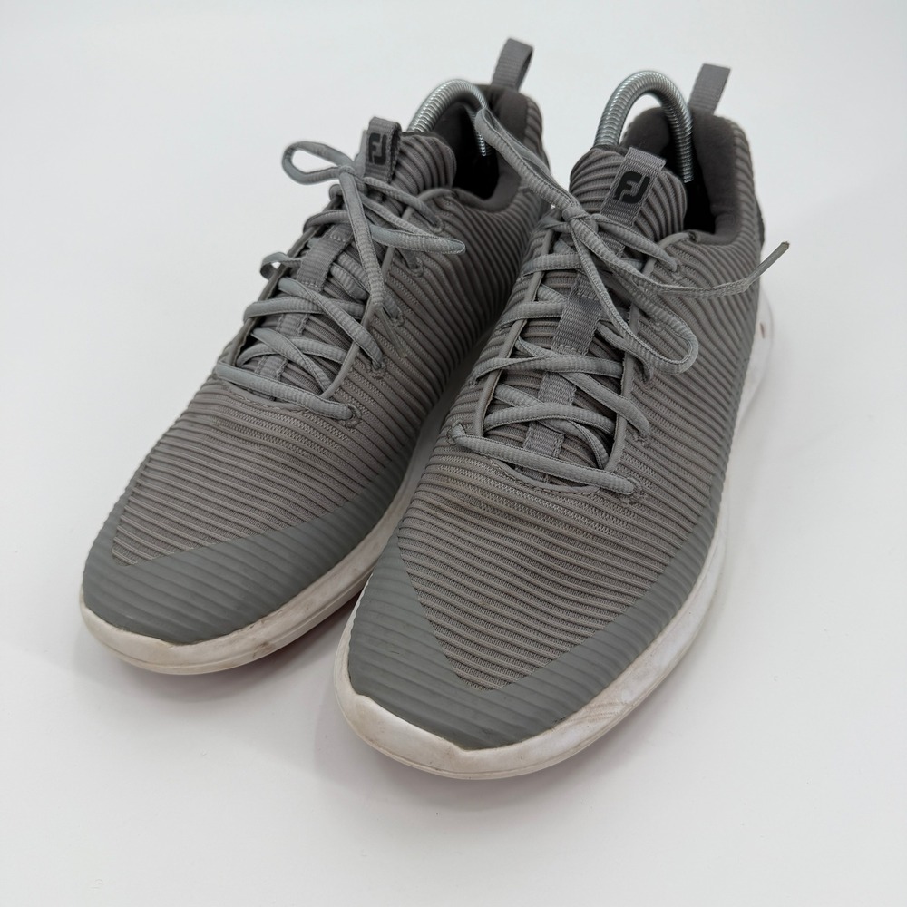 FootJoy Flex XP Mens Grey Spikeless Golf Shoes Athletic Performance Mesh Comfort